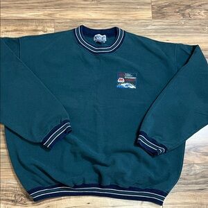Vintage Green Crewneck Sweatshirt “VCC Club Collection" Made in USA Sz 2 XL